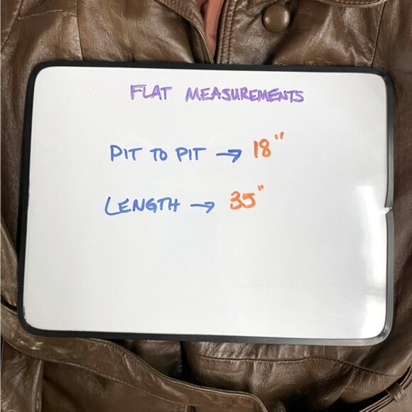 Vintage Brown Leather Belted Jacket XS - Picture 3 of 14